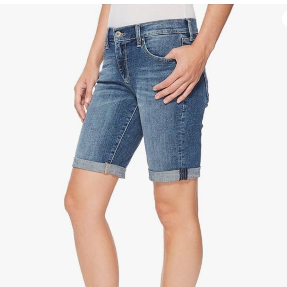 Lucky Brand Womens MID Rise Bermuda Jean Short in SUNBEAM 4/27